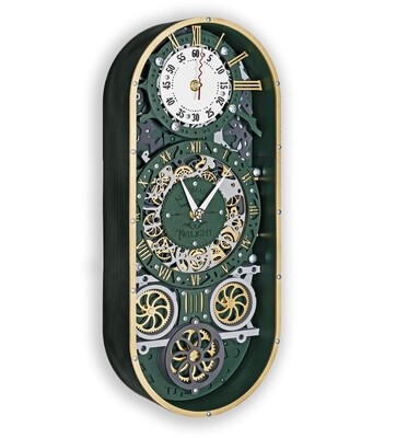 Дизайнерские настенные часы Автоматон Сумерки "Зеленое золото"