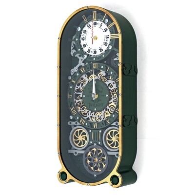 Дизайнерские настольные часы Автоматон Сумерки "Зеленое золото"