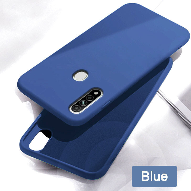 Komass Oppo A31 Liquid Silicone Back Cover, Blue
