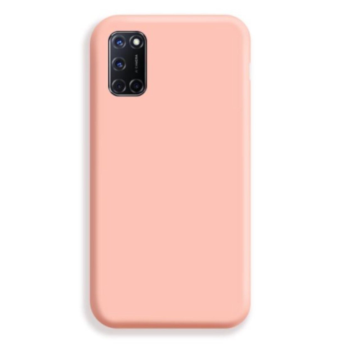 Komass Oppo A92 Liquid Silicone Back Cover, Pink