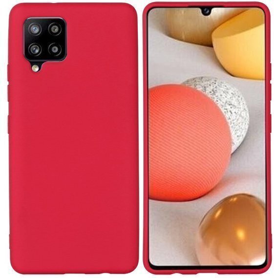 Komass Samsung Galaxy A42 5G Liquid Silicone Back Cover, Red