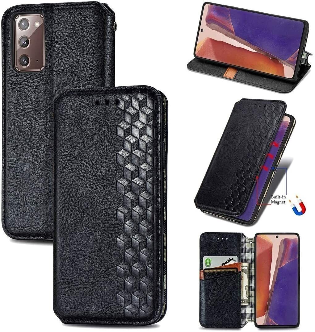 Komass Samsung Galaxy Note 20 5G Flip Case, Black