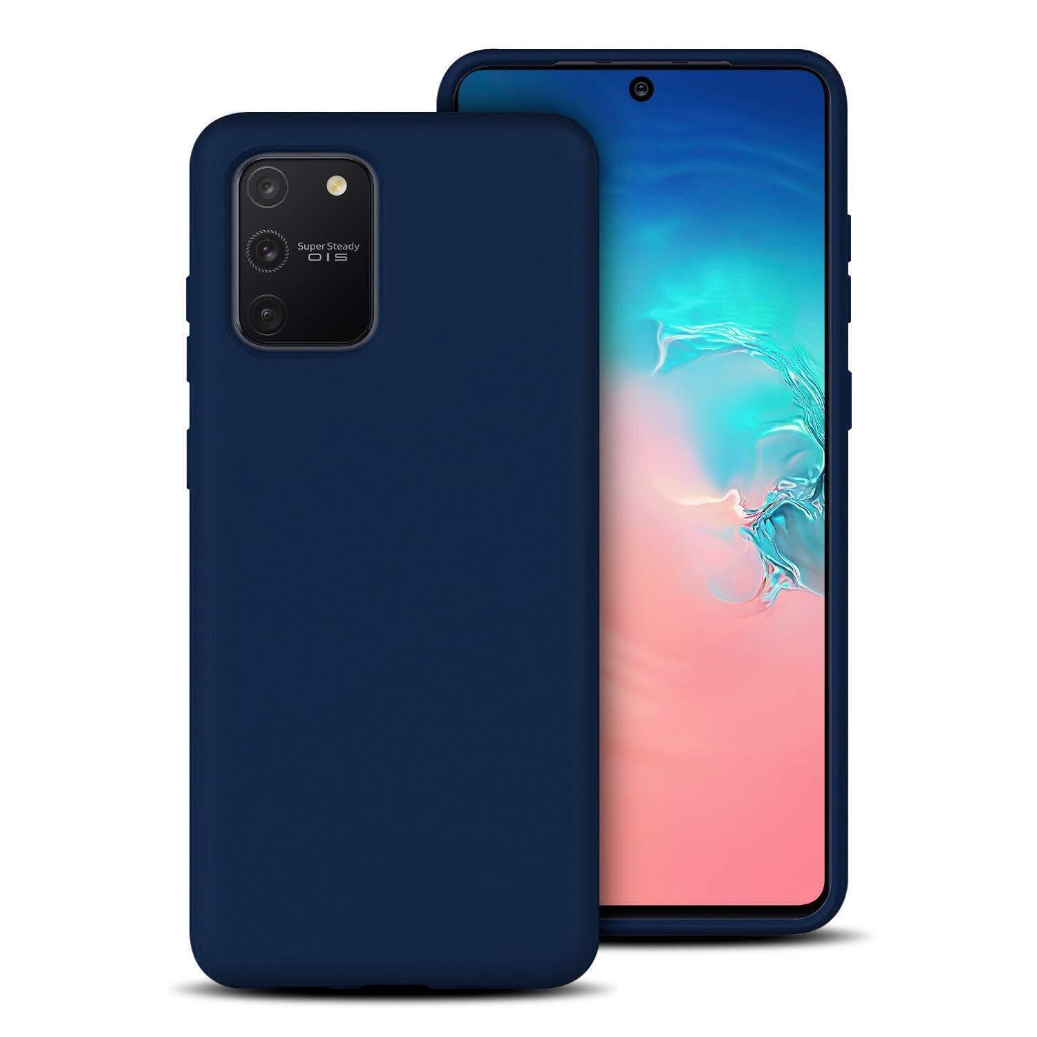 Komass Samsung Galaxy S10 Lite Liquid Silicone Back Cover, Blue