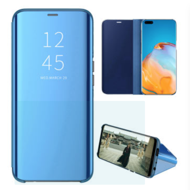 Komass Samsung Galaxy S10+ Clear View Standing Cover, Blue