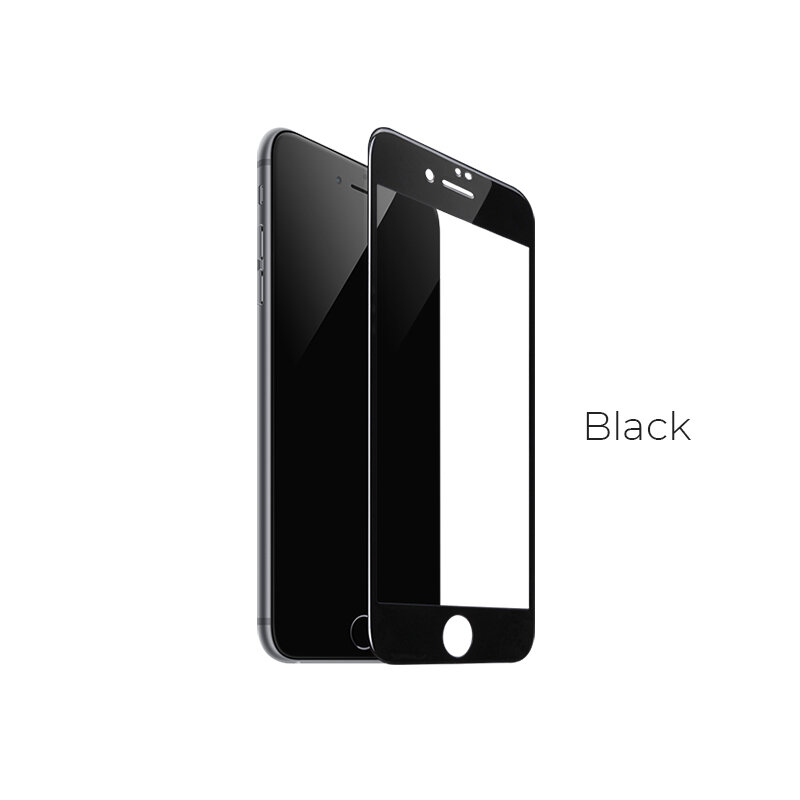 Komass iPhone 6/7/8 Plus 5.5" Tempered Glass, Black (Screen Protector)