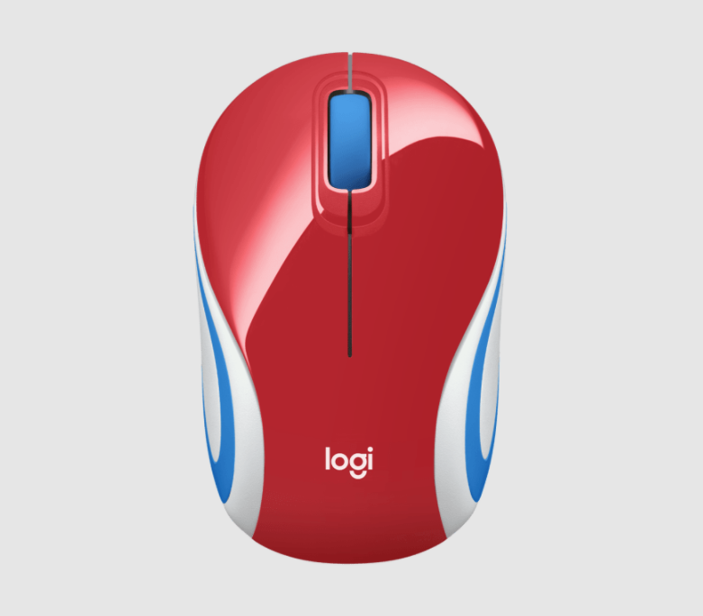 LOGITECH M187 PORTABLE WIRELESS MOUSE BRIGHT RED (3Y)