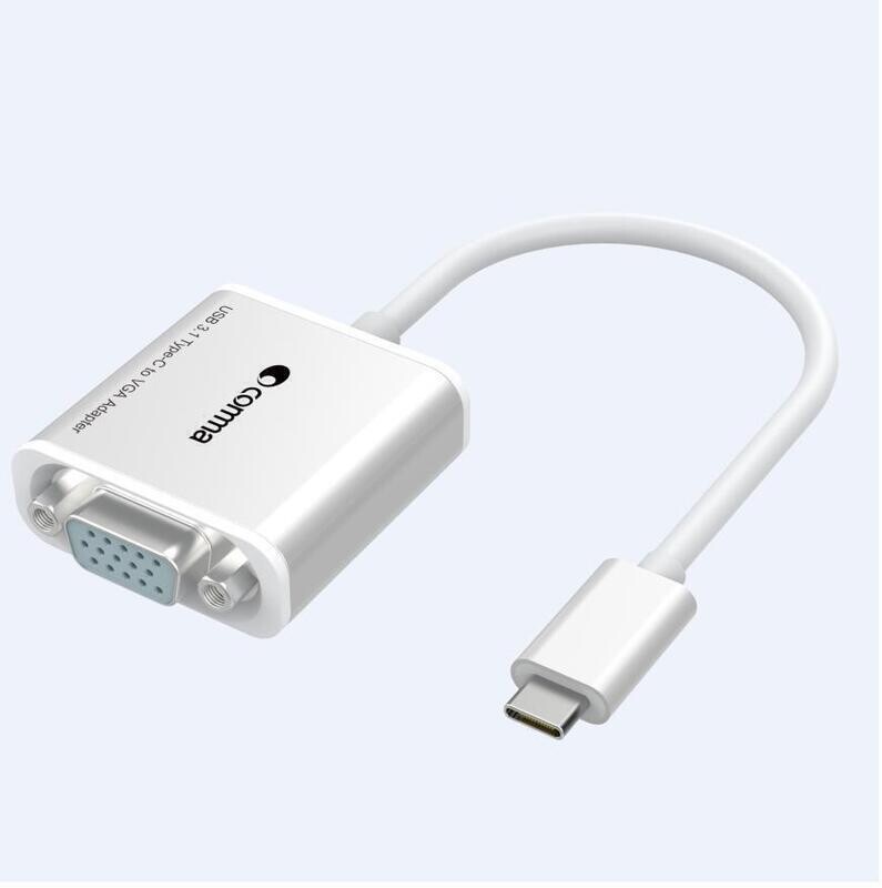 Comma USB-C 3.1 To VGA Adapter iRonclad, Silver
