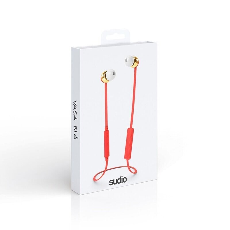 Sudio Vasa Wireless Earphones with Charger, Coral