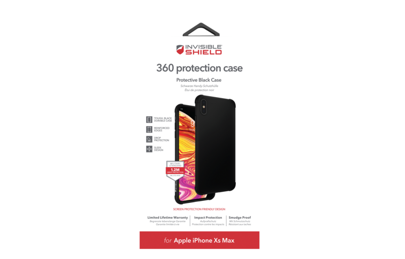 ZAGG InvisibleShield iPhone Xs Max 6.5" Glass Curve 360 Protection + Case, Black (Screen Protector)