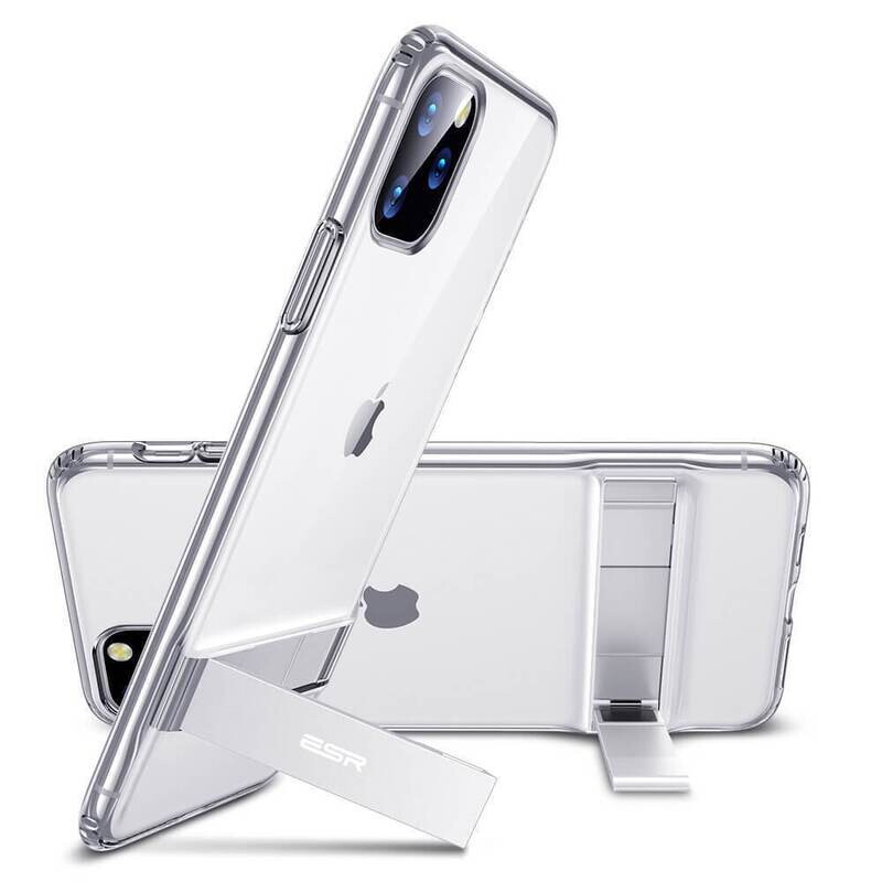 JTLegend iPhone 11 6.1" Hybrid Cushion PC+TPU Kickstand Case, Crystal