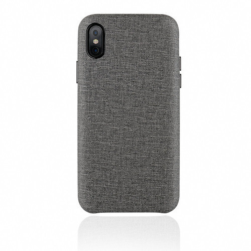 JTLegend iPhone XR Sartorialist Fabric Back Case, Dark Grey