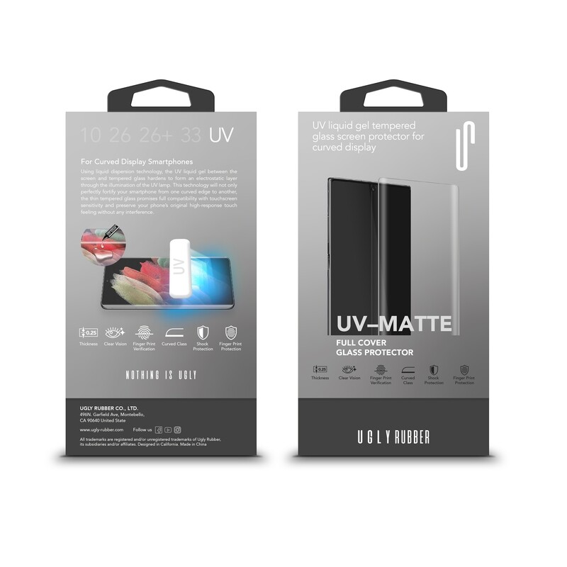 Ugly Rubber Oneplus 8 Pro UV Liquid Gel Tempered Glass, Matte (Screen Protector)