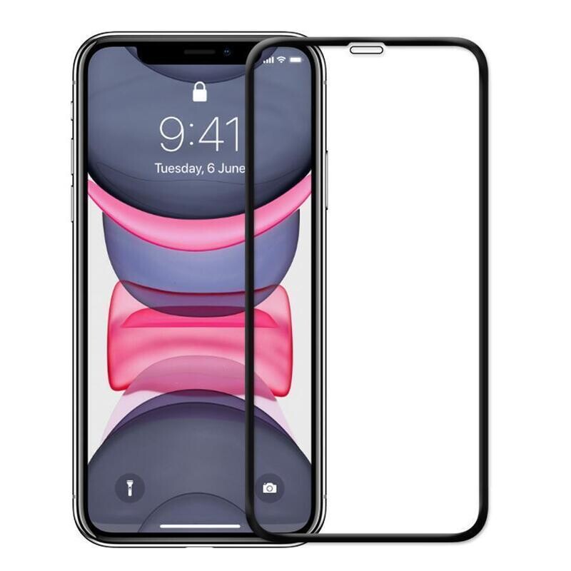 Comma iPhone 11 Pro Max/ Xs Max 6.5" Tempered Glass, Full Screen 3D Curved Black (Black) (Screen Protector)