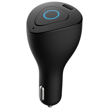 Devia Car Charger with Bluetooth 4.0 Headset Vortex, Black