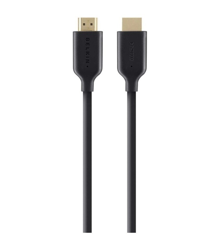 Belkin HDMI Cable with Ethernet Gold-Plated High-Speed (1 Meter), Black