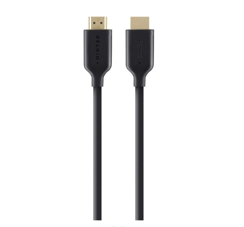 Belkin HDMI Cable with Ethernet Gold-Plated High-Speed (2 Meter), Black