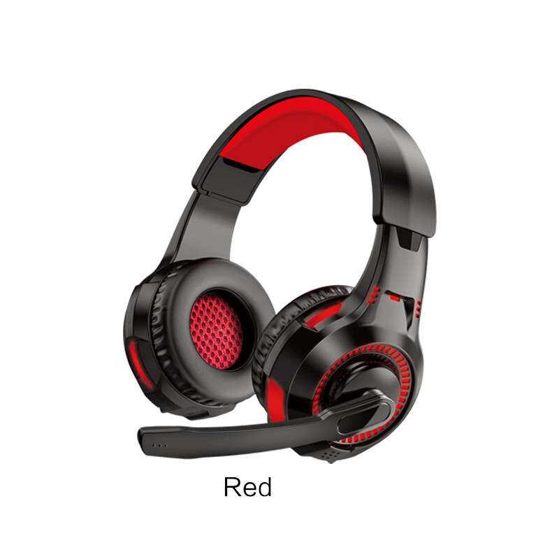 Kaku Competitive Gaming Wired Headset, Black-red, KSC-586 LEDONG