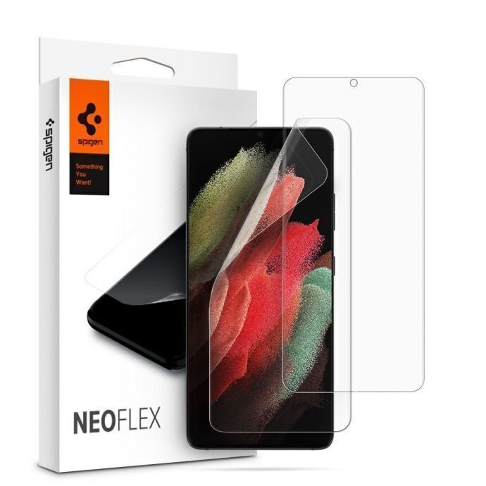 Spigen Samsung Galaxy S21 Ultra 5G 6.8" Screen Protector, Neo Flex (Screen Protector)