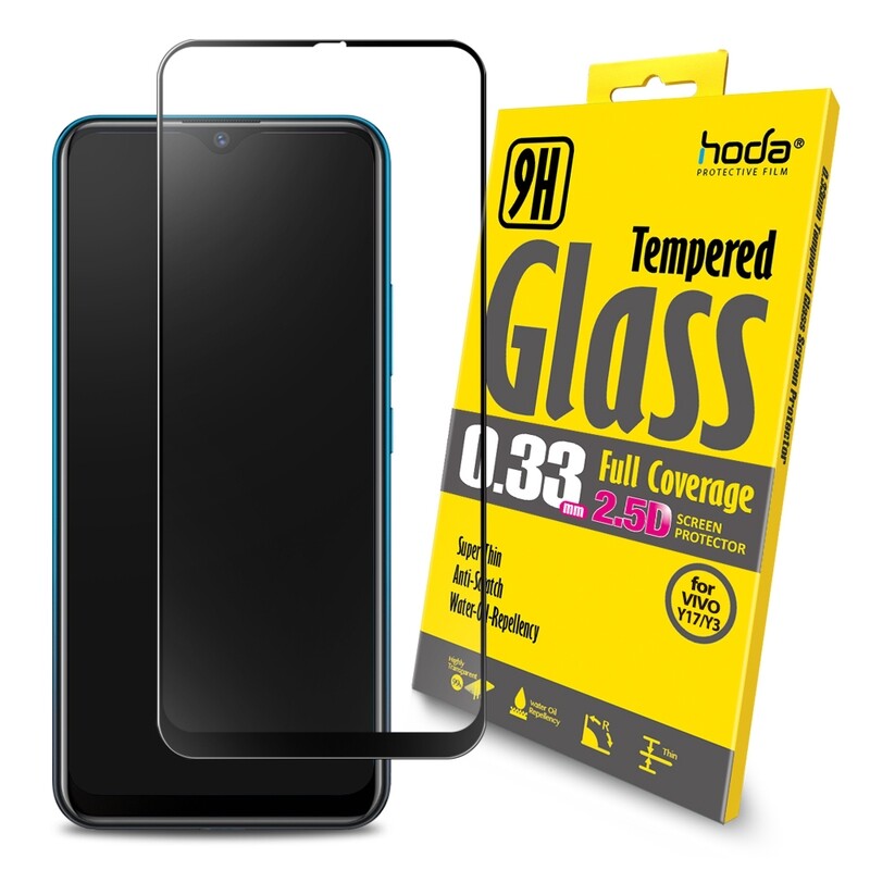 Hoda Vivo Y17/Y3 Neo Tempered Glass, 2.5D Full Coverage (0.33mm) (Screen Protector)