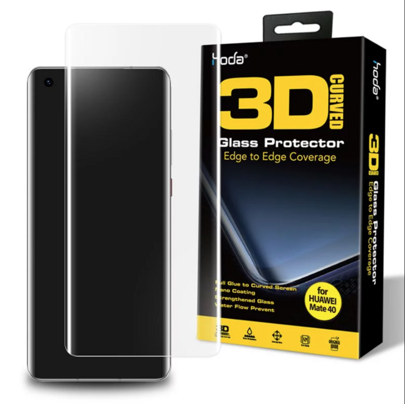 Hoda Huawei Mate 40 Tempered Glass, 3D UV Full Glue Full Coverage Case Friendly (Screen Protector)
