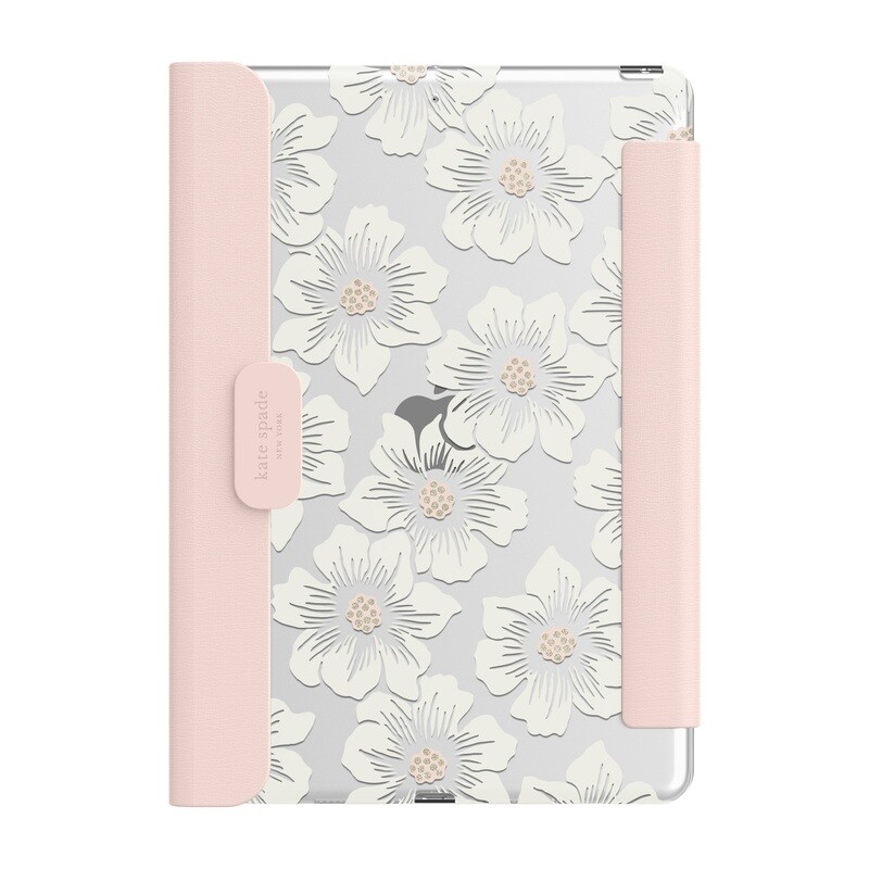 Kate Spade iPad mini 6 Protective Folio, Hollyhock/Blush/Cream/Clear/Blush Lambskin/Blush Tonal Clos