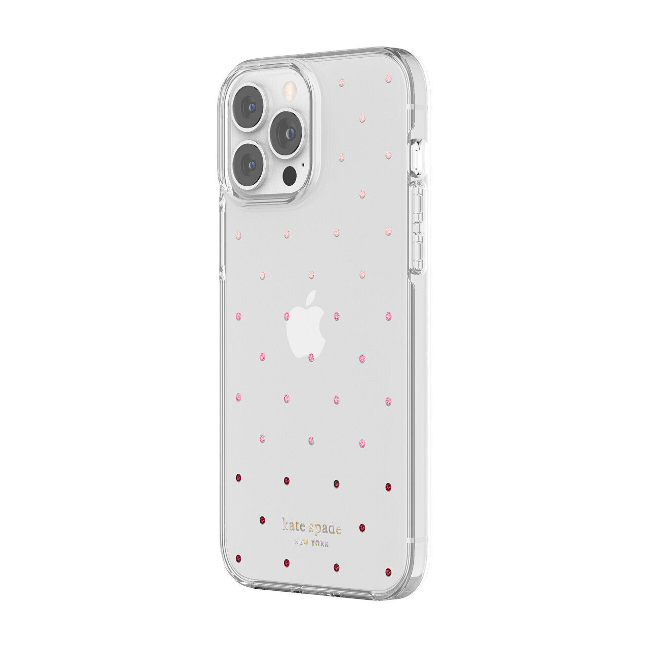 Kate Spade iPhone 13 Pro Max 6.7&quot; Protective Hardshell, Pin Dot Ombre/Pink/Clear