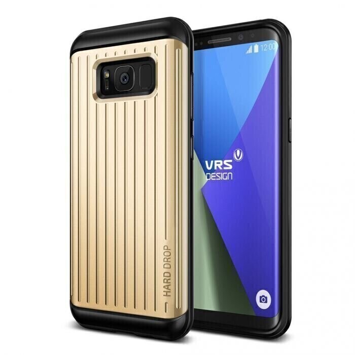 VRS Design Samsung Galaxy S8+ Hard Drop TPU+PC, Waved Shine Gold