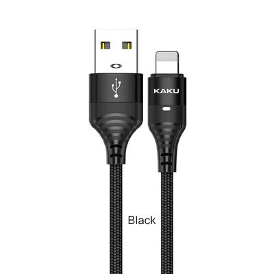 Kaku KSC-327ZHIWEI Intelligent Power Off Charging Data Cable (USB To Lightning) (1.2M), Black