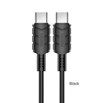 Kaku KSC-710 KUGE Type-C to Type-C Fast Charging Data Cable (1.2M), Black
