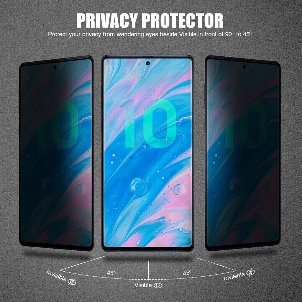 Komass Samsung Galaxy Note 10+ Tempered Glass, 3D UV Privacy (Screen Protector)