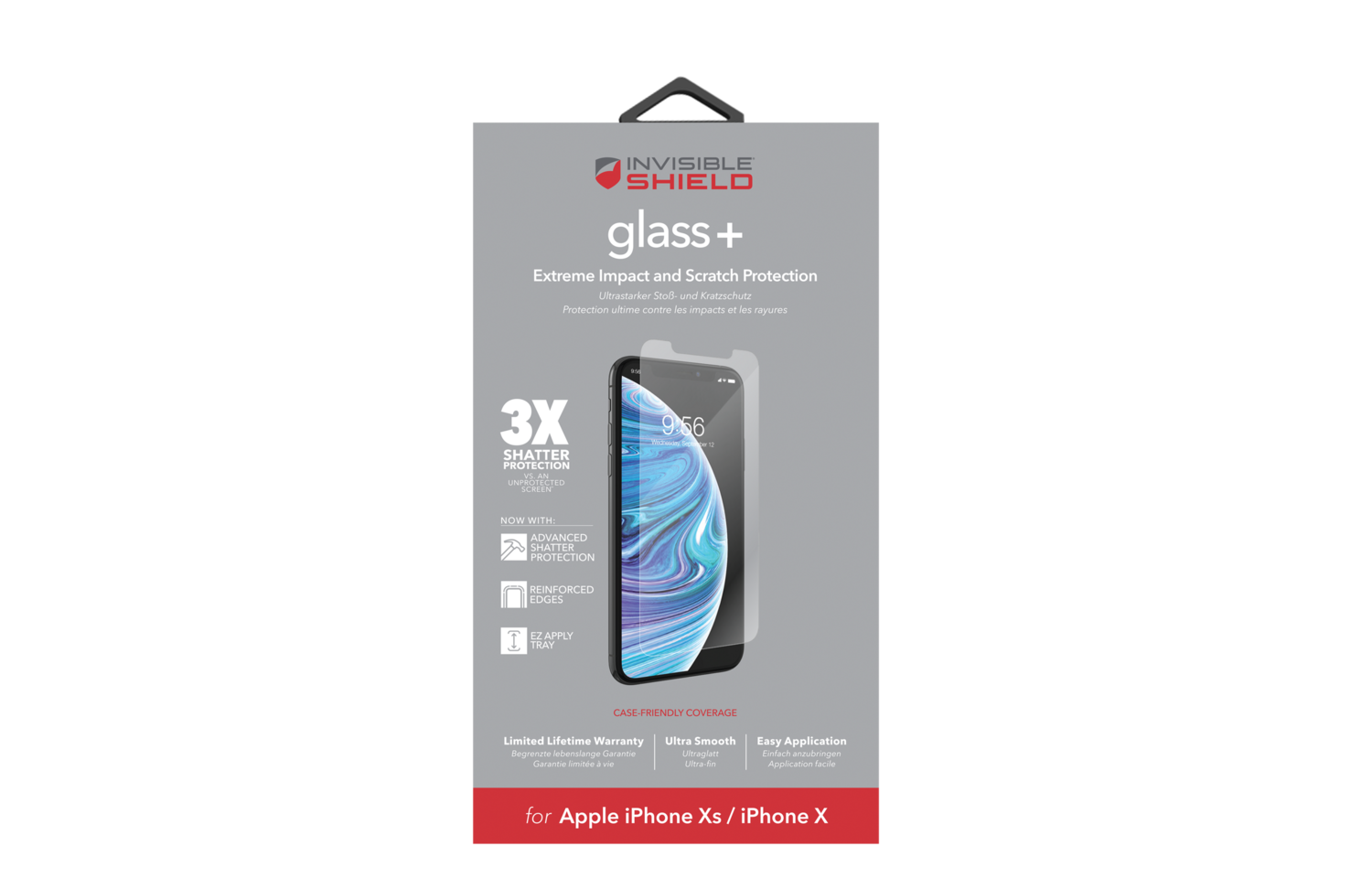 ZAGG InvisibleShield iPhone Xs 5.8" Glass Curve, Screen Black