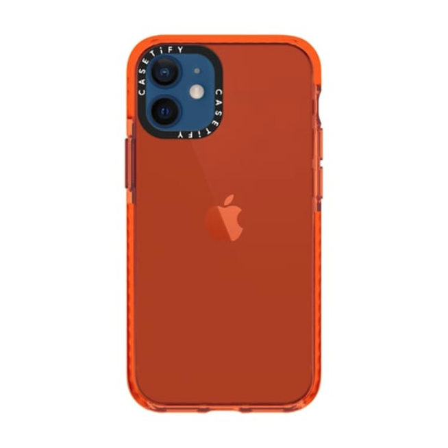 Casetify iPhone 12 mini 5.4" Impact Case, Electric Orange