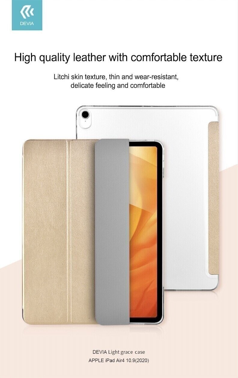 Devia iPad Air 4 10.9" Light Grace Case, Champagne Gold