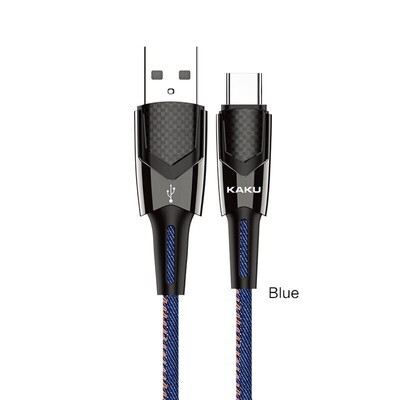 Kaku KSC-192 GEDIAO Anti-folding Charging Data Cable (USB To Type-C) (1.2M), Blue