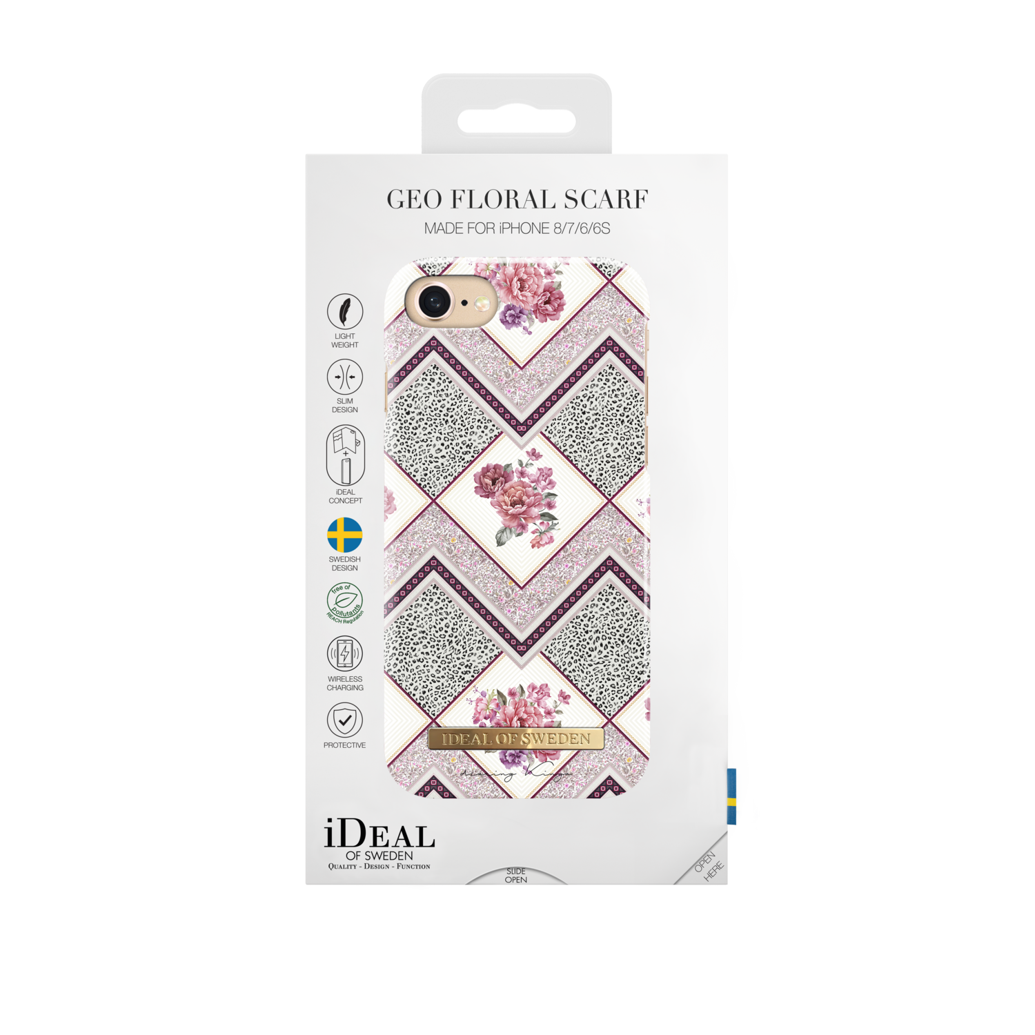 iDeal Of Sweden iPhone 8 4.7" Fashion Case Collaboration Dearing Kinga, Geo Floral Scarf