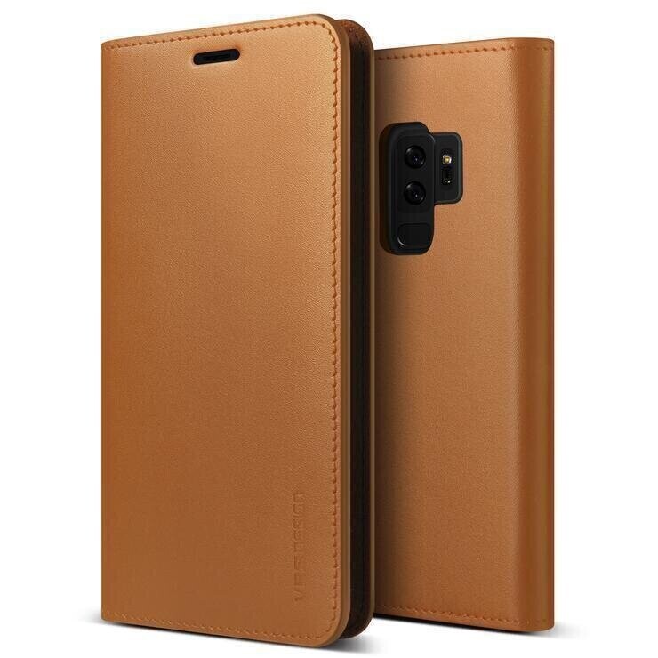 VRS Design Samsung Galaxy S9 Genuine Cowhide Leather, Brown