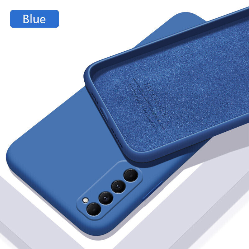 Komass Oppo Reno4 Pro Liquid Silicone Back Cover, Blue