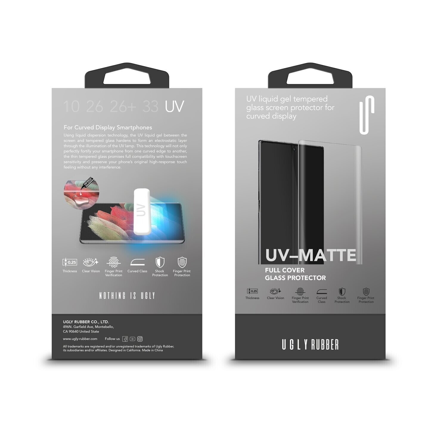Ugly Rubber Xiaomi 10 UV Liquid Gel Tempered Glass, Matte
