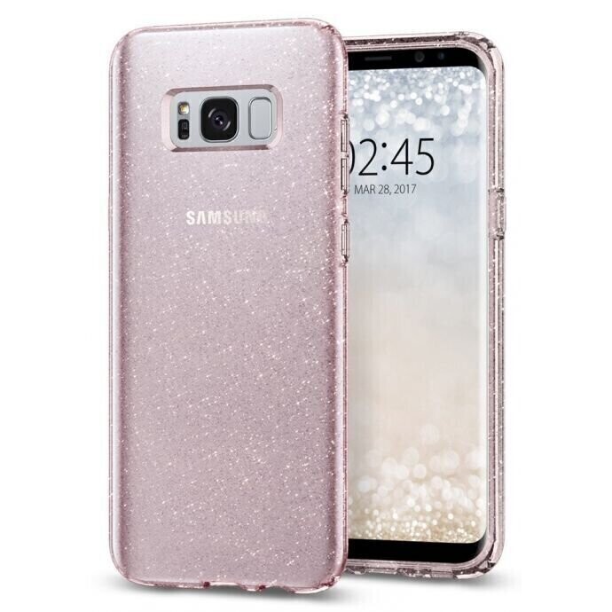 Spigen Samsung Galaxy S8 Plus Liquid Crystal Glitter, Rose Quartz (571CS21667) (AZ Pro)