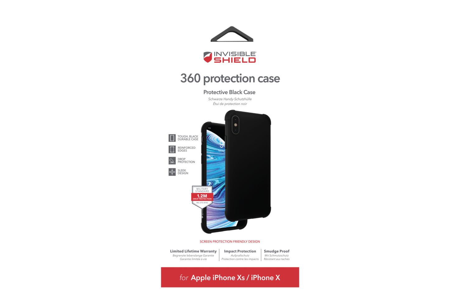 ZAGG InvisibleShield iPhone Xs 5.8" 360 Protection Case, Ultra Clear
