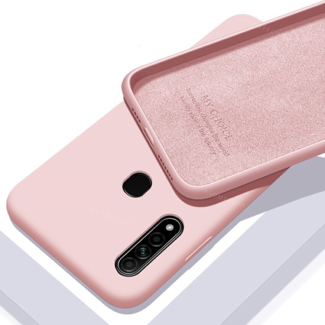 Komass Oppo A31 Liquid Silicone Back Cover, Pink