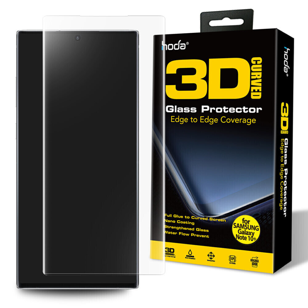 Hoda Samsung Galaxy Note 10 Plus Tempered Glass, 3D UV Case Friendly (Screen Protector)