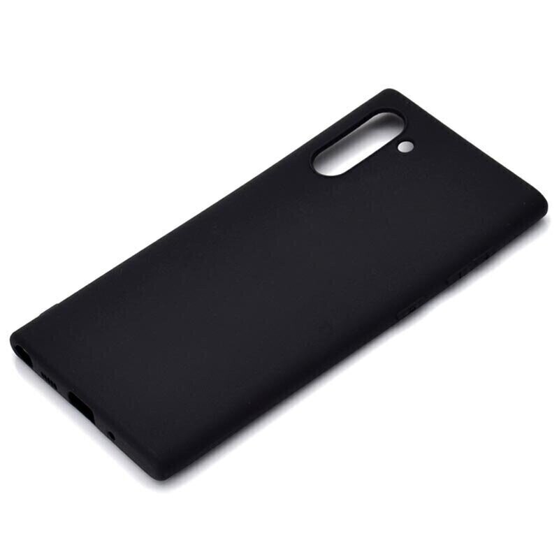 Komass Samsung Galaxy Note 10+ Liquid Silicone Back Cover, Black