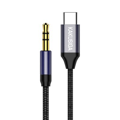 Kaku KSC-427 MEISI Aux Braided Cable (Type-C To 3.5Mm) (1M), Black