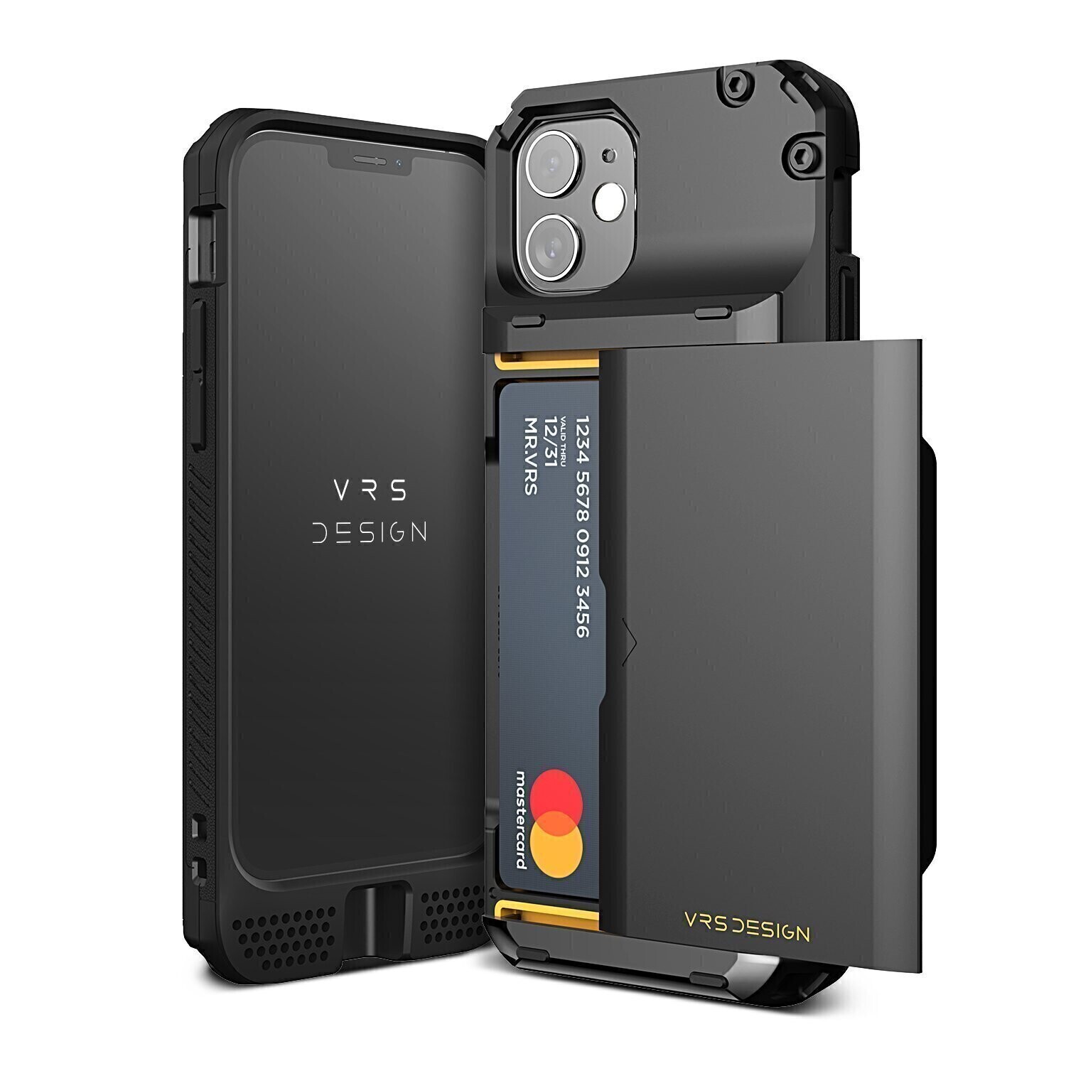 VRS Design iPhone 12 / iPhone 12 Pro 6.1" Crystal Mixx Pro, Black Carbon