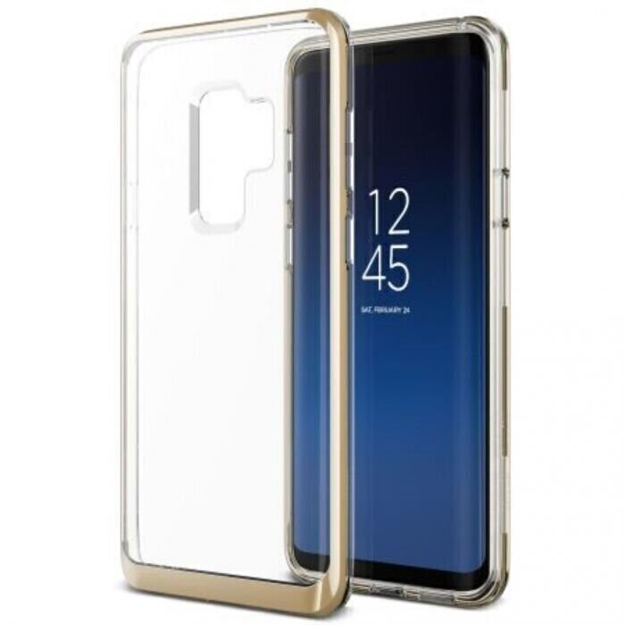 VRS Design Samsung Galaxy S9+ Crystal Bumper TPU+PC, Gold