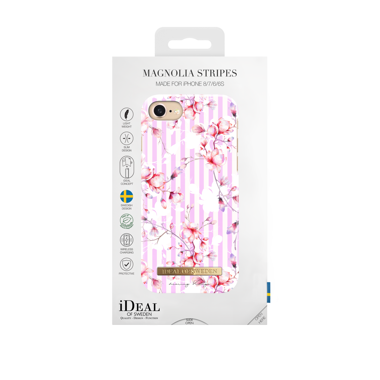 iDeal Of Sweden iPhone 8 4.7" Fashion Case Collaboration Dearing Kinga, Magnolia Stripes