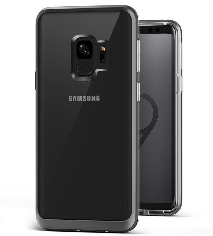 VRS Design Samsung Galaxy S9 Plus Crystal Bumper TPU PlusPC, Metal Black