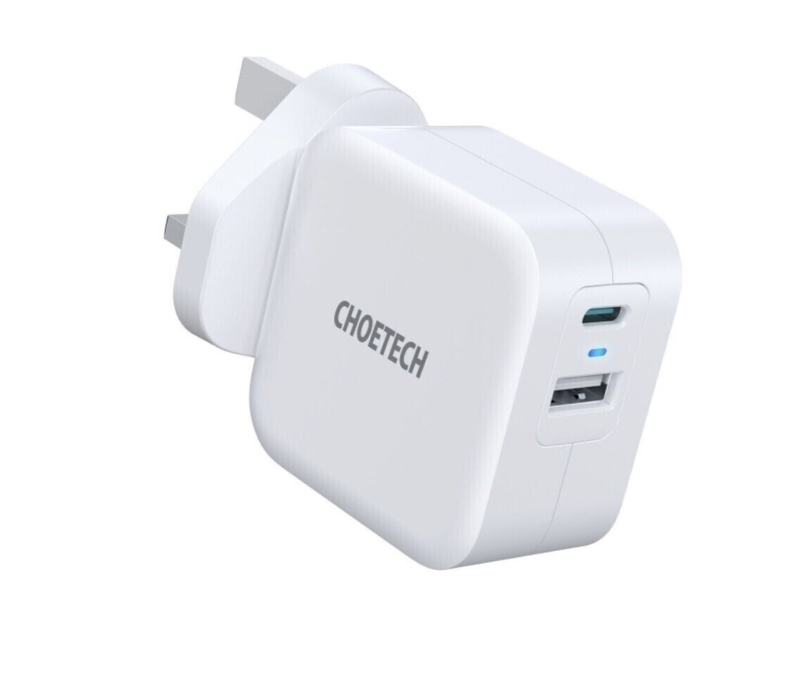 Choetech PD USB-A 18W + USB-C 20W Wall Charger