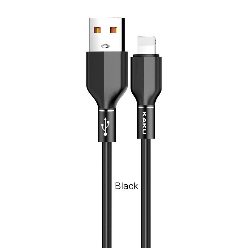 Kaku KSC-452 FEIZHUO Aluminum Alloy Fast Charging Data Cable (USB To Lightning) (1.2M), Black